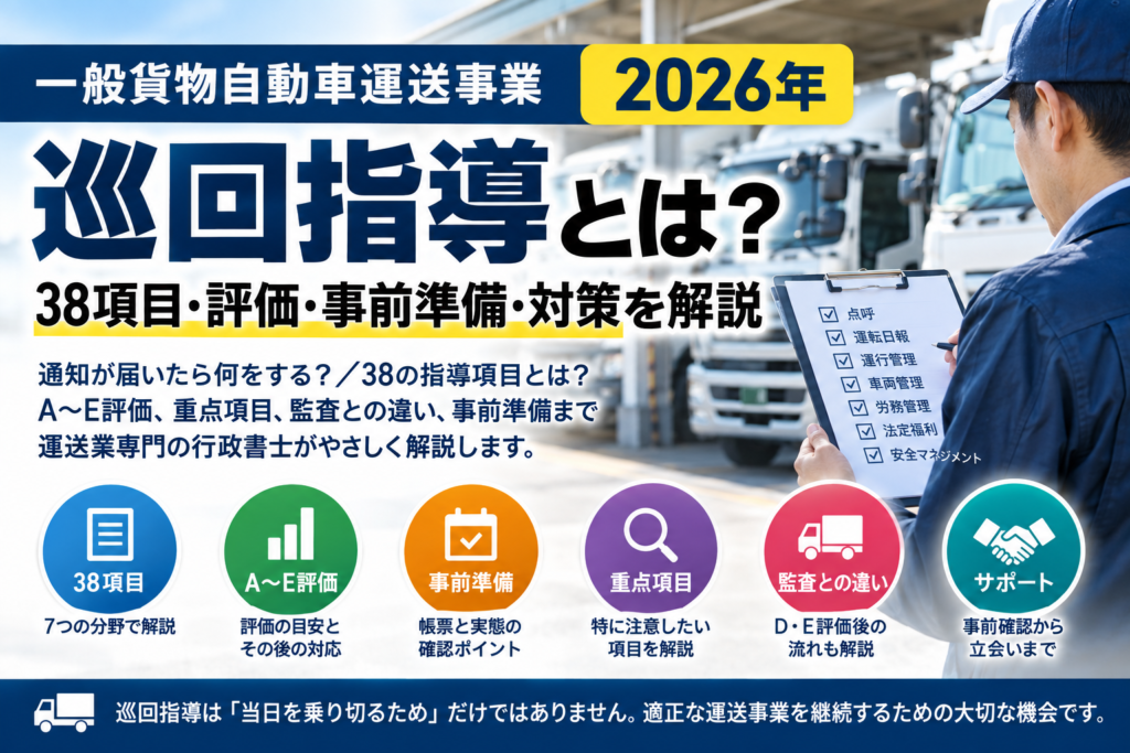 一般貨物の巡回指導を解説する2026年ガイド