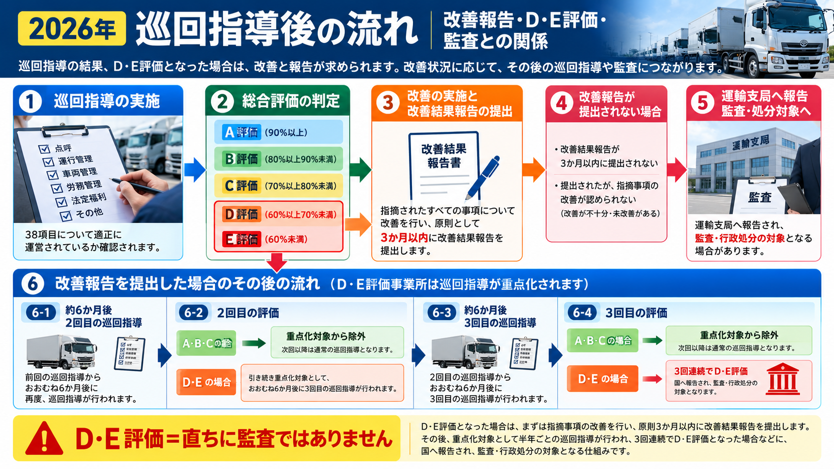 巡回指導後の流れと改善対応